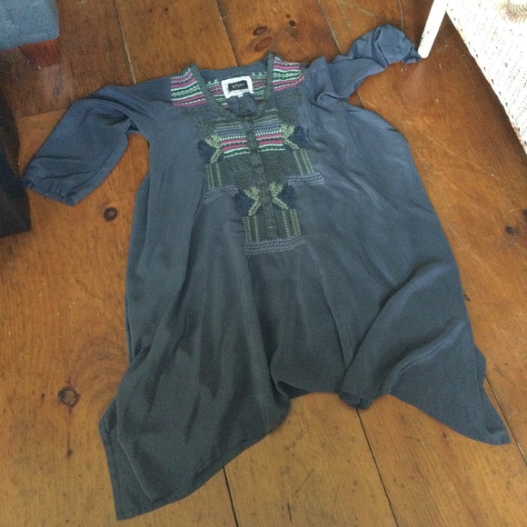 Johnny Was BIYA tunic dress 100% Silk Medium - Picture 6 of 13